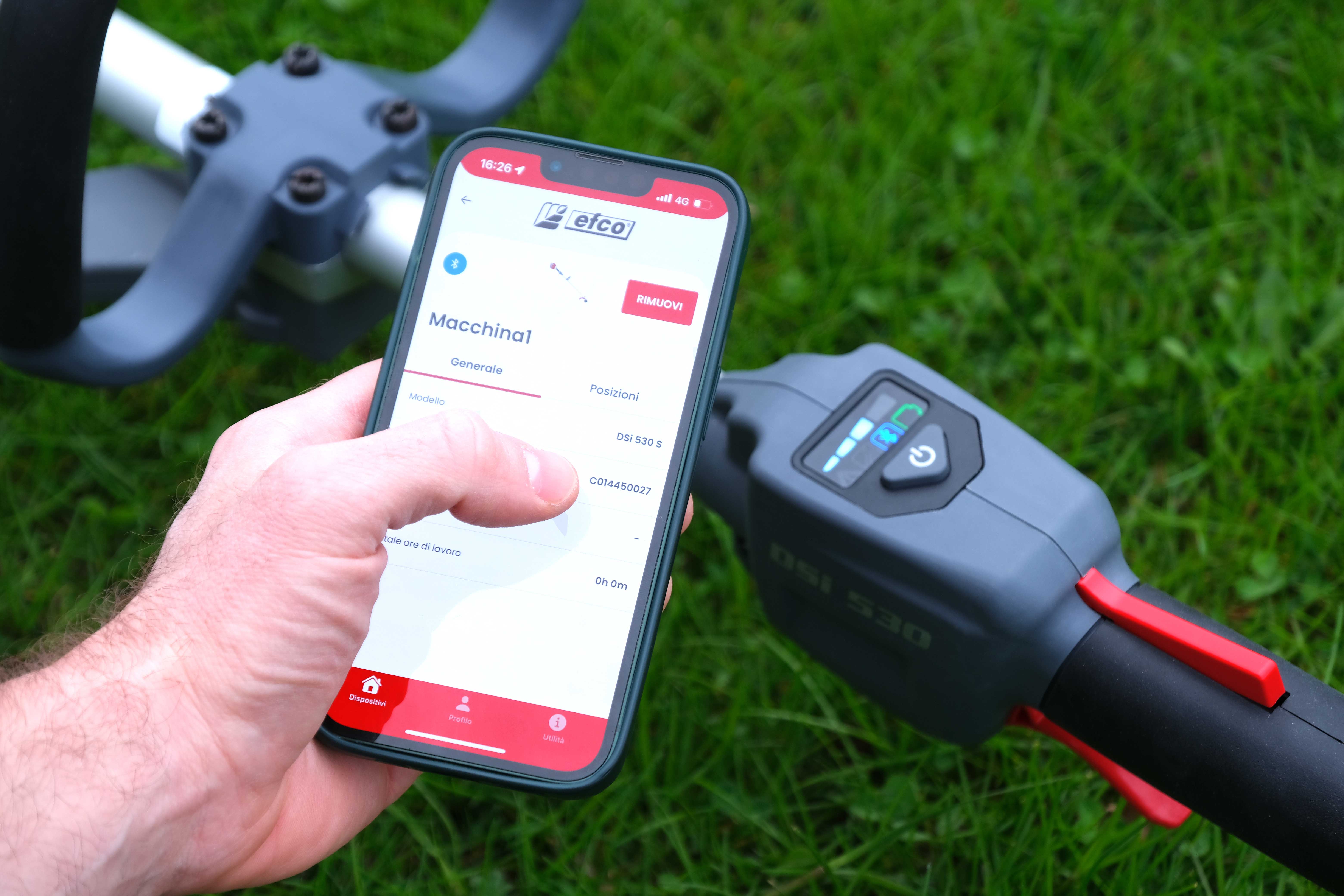 Emak lancia la nuova App per la gamma a batteria professionale 56 V