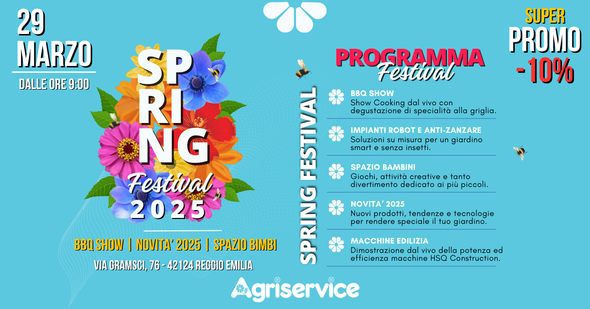 Agriservice presenta l’edizione 2025 dello Spring Festival