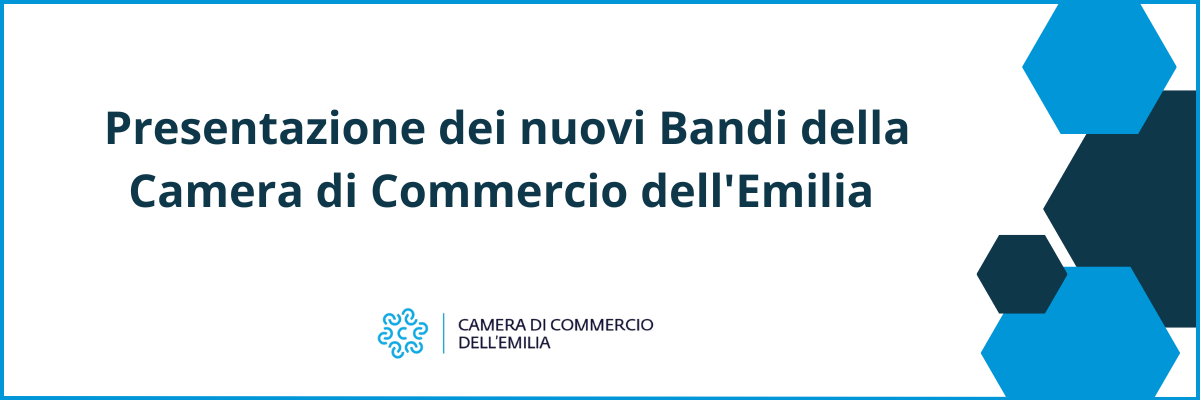 Webinar Camera di Commercio dell'Emilia: presentazione dei Bandi Innovazione Digitale, Certificazioni ESF e P.I. per il Territorio