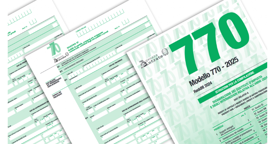 Imposte dirette – Modello 770/2025 – Dichiarazione dei sostituti d’imposta 2024