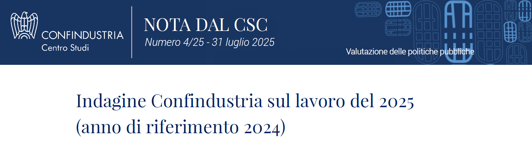 Indagine Confindustria sul lavoro del 2025