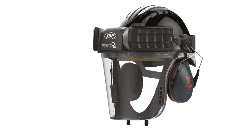 Il casco elettroventilato PowerCap® Infinity® PAPR di JSP:  protezione TH3 intelligente, comfort totale e massima affidabilità