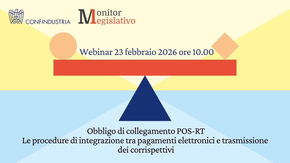 Le procedure di integrazione tra pagamenti elettronici e trasmissione dei corrispettivi – Webinar del 23 febbraio 2026