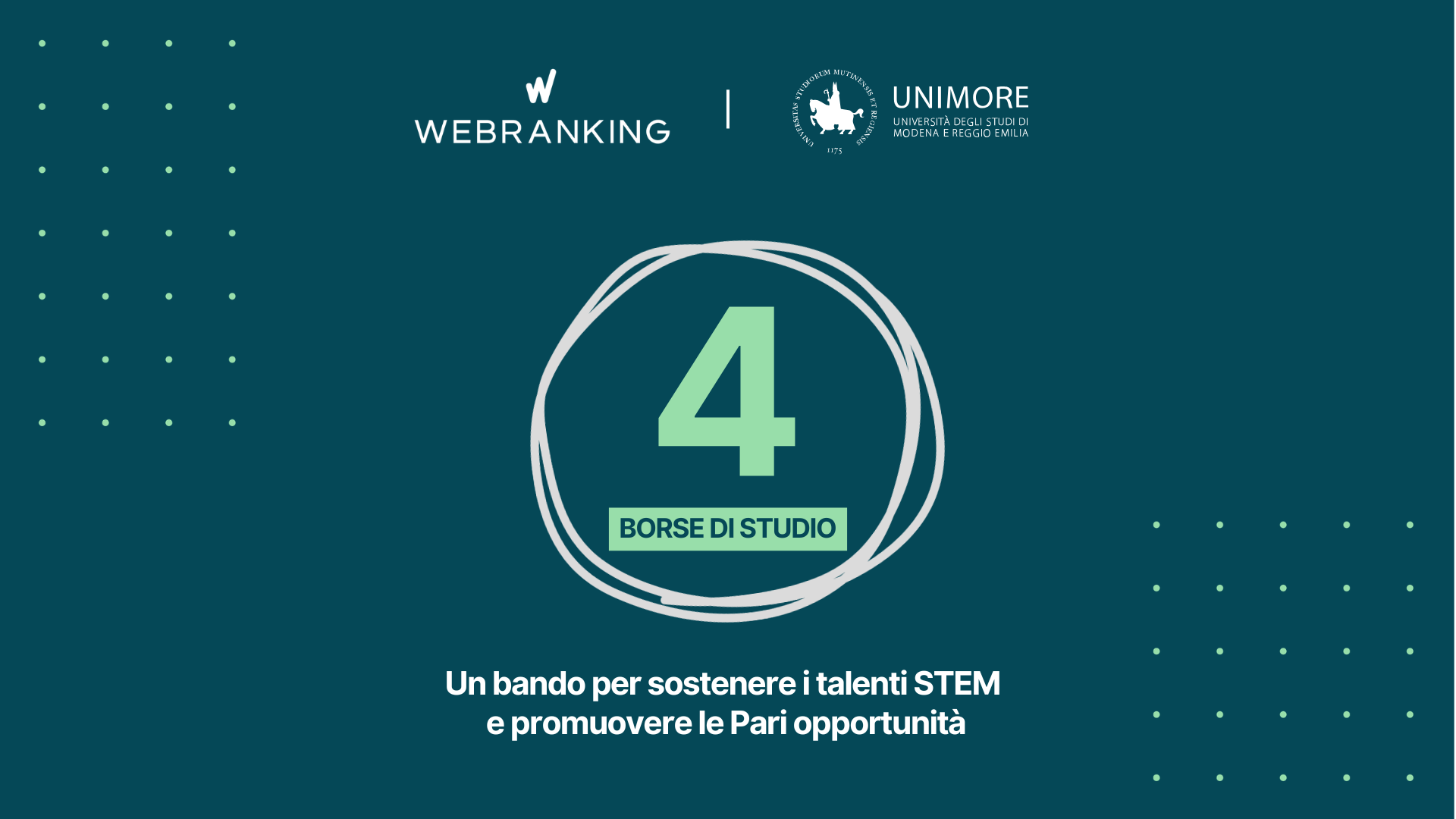 Webranking lancia le borse di studio per i talenti STEM di Unimore e li porta in agenzia con un percorso di mentorship. La metà sono rivolte alle ragazze.