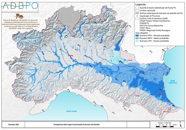 Nuove norme e nuove mappe di pericolosità di alluvioni con il Piano Assetto Idrogeologico del fiume PO (PAI PO)