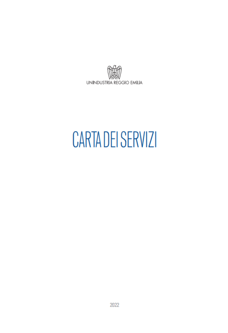 Carta dei servizi Unindustria Reggio Emilia