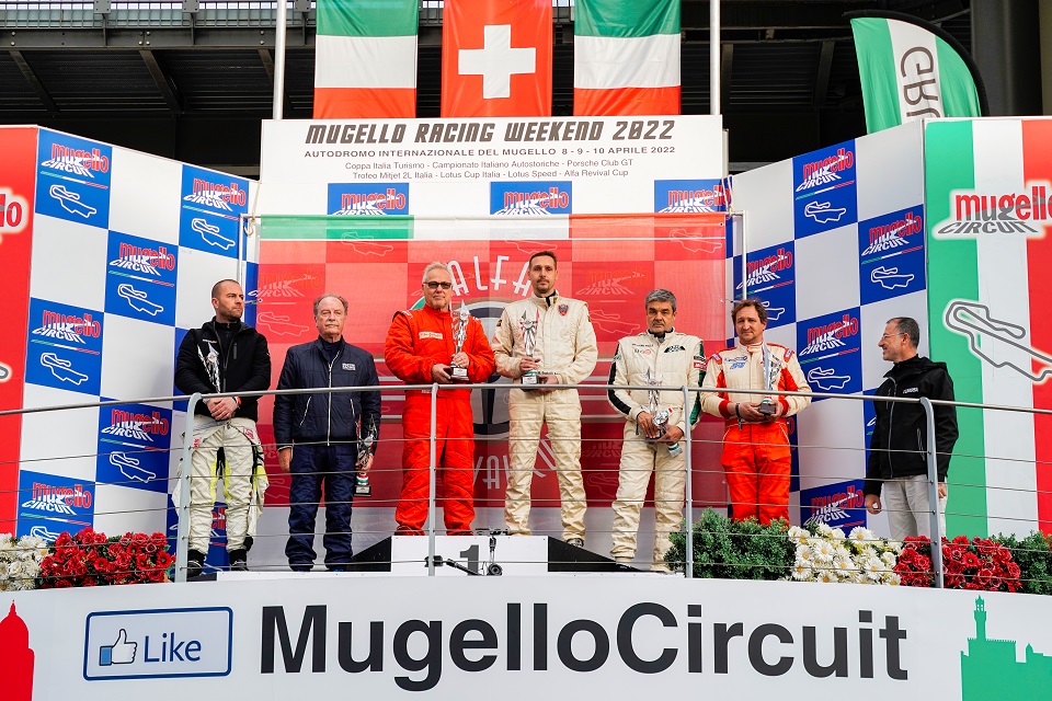Alfa Revival Cup Round One che si è tenuta l'8 e 9 aprile al Mugello